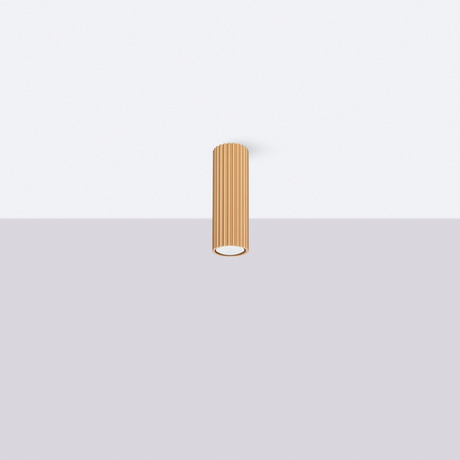 Plafon KARBON 20 złoty + 1x Żarówka LED GU-10 4000K Zimna 7W 530lm