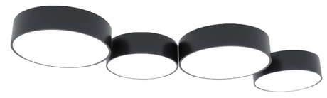 Plafon sufitowy ARENA 55 BIAŁA + 4x Żarówka LED E27 4000K Zimna 7,5W 650lm