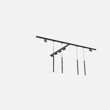 Lampa sufitowa/wisząca, 10 punktowa, system szynowy 3 fazowy, AURA/PASTELO