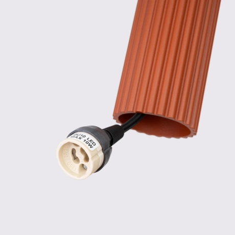 Lampa wisząca KARBON 3P ochra czerwona