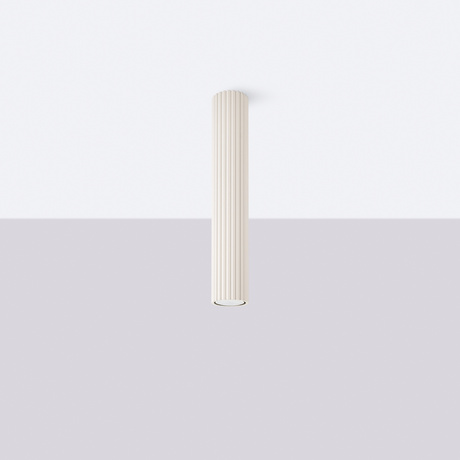 Plafon KARBON 40 beżowy + 1x Żarówka LED GU-10 3000K Ciepła 7W 510lm