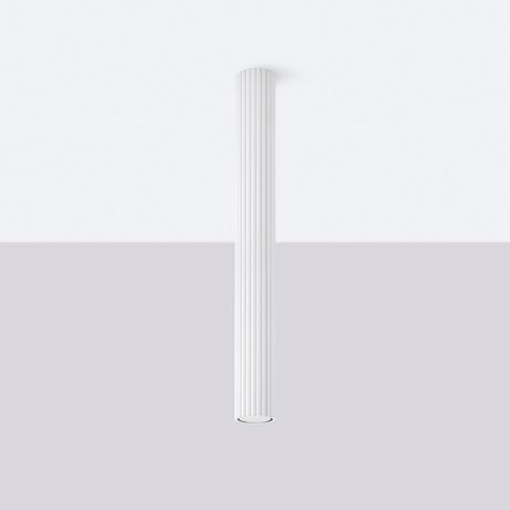 Plafon KARBON 60 biały + 1x Żarówka LED GU-10 3000K Ciepła 7W 510lm