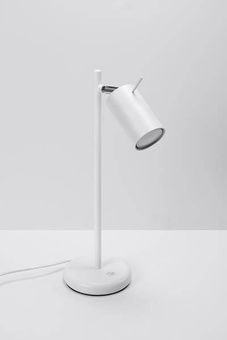 Lampa biurkowa RING biały + 1x Żarówka LED GU-10 3000K Ciepła 7W 620lm