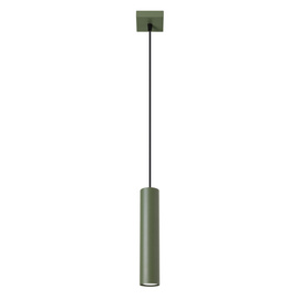 Lampa wisząca LAGOS 1 zielona oliwka + 1x Żarówka LED GU-10 4000K Zimna 7W 530lm