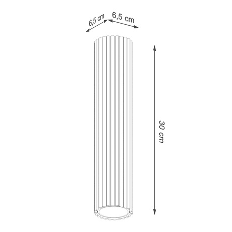 Plafon KARBON 30 złoty + 1x Żarówka LED GU-10 4000K Zimna 7W 530lm