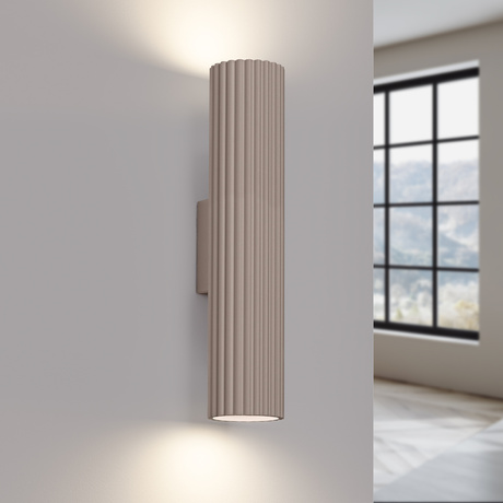 Kinkiet KARBON 30 taupe + 2X Żarówka LED GU-10 3000K Ciepła 7W 510lm