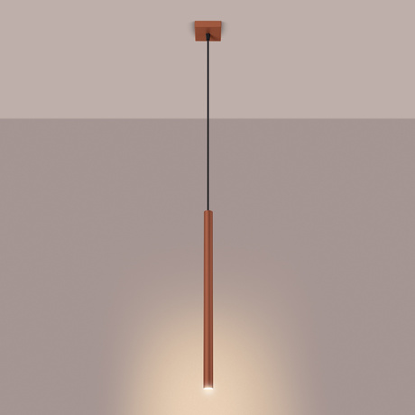 Lampa wisząca PASTELO 1 ochra czerwona + 1x Żarówka LED G9 3000K Ciepła 4,5W 450lm