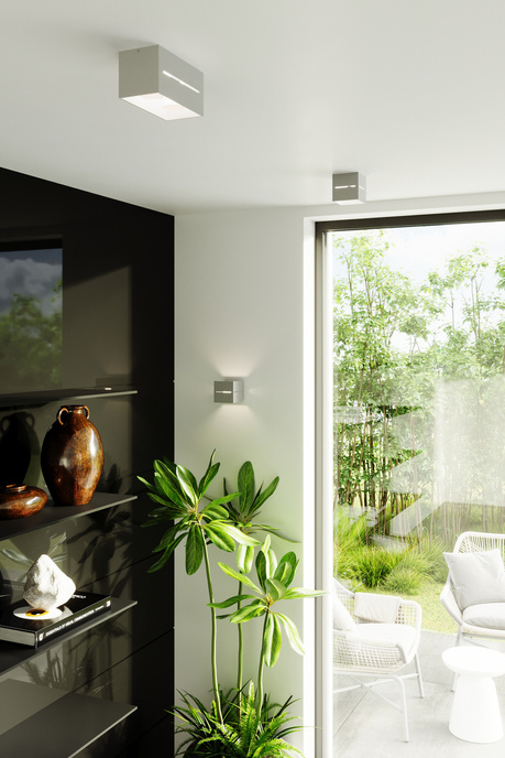 Plafon LOBO MAXI szary + 2x Żarówka LED G9 4000K Zimna 4,5W 530lm