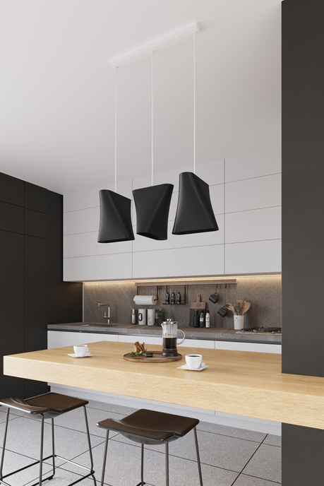 Żyrandol BLUM 3 czarny + 3x Żarówka LED E27 3000K Ciepła 7,5W 620lm