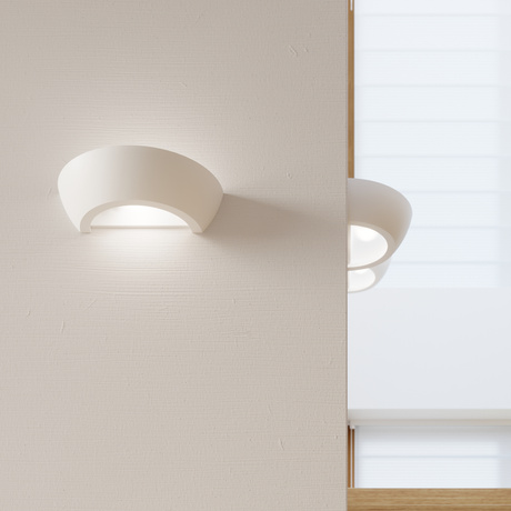 Kinkiet ceramiczny OSKAR biały + 1x Żarówka LED E27 3000K Ciepła 7,5W 620lm