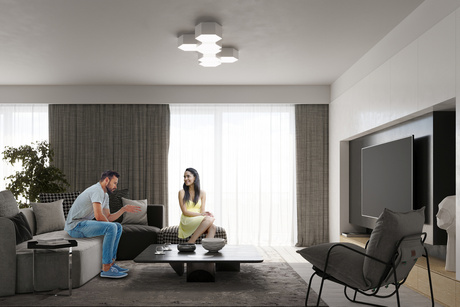 Plafon SUNDE 15 biały + 2x Żarówka LED E27 3000K Ciepła 7,5W 620lm