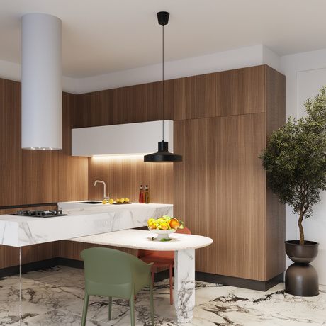 Lampa wisząca BILO czarna 1X Żarówka LED E27 3000K 7W 760lm