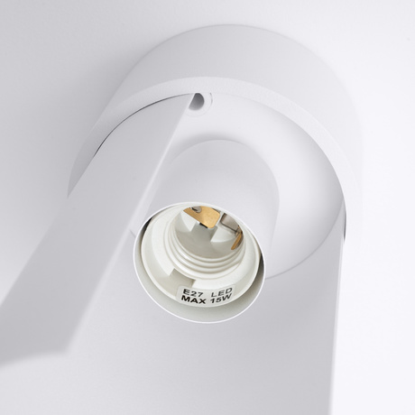 Plafon FLASH biały + 1x Żarówka LED E27 3000K 7W 760lm