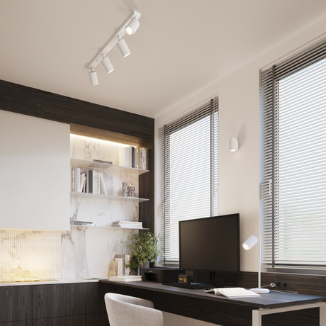 Kinkiet KARBON 10 biały + 1x Żarówka LED GU-10 3000K Ciepła 7W 510lm