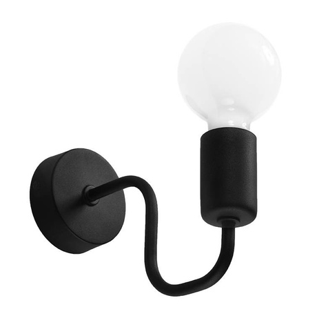 Kinkiet VECTOR czarny 1x Żarówka LED E27 3000K Ciepła 7,5W 620lm