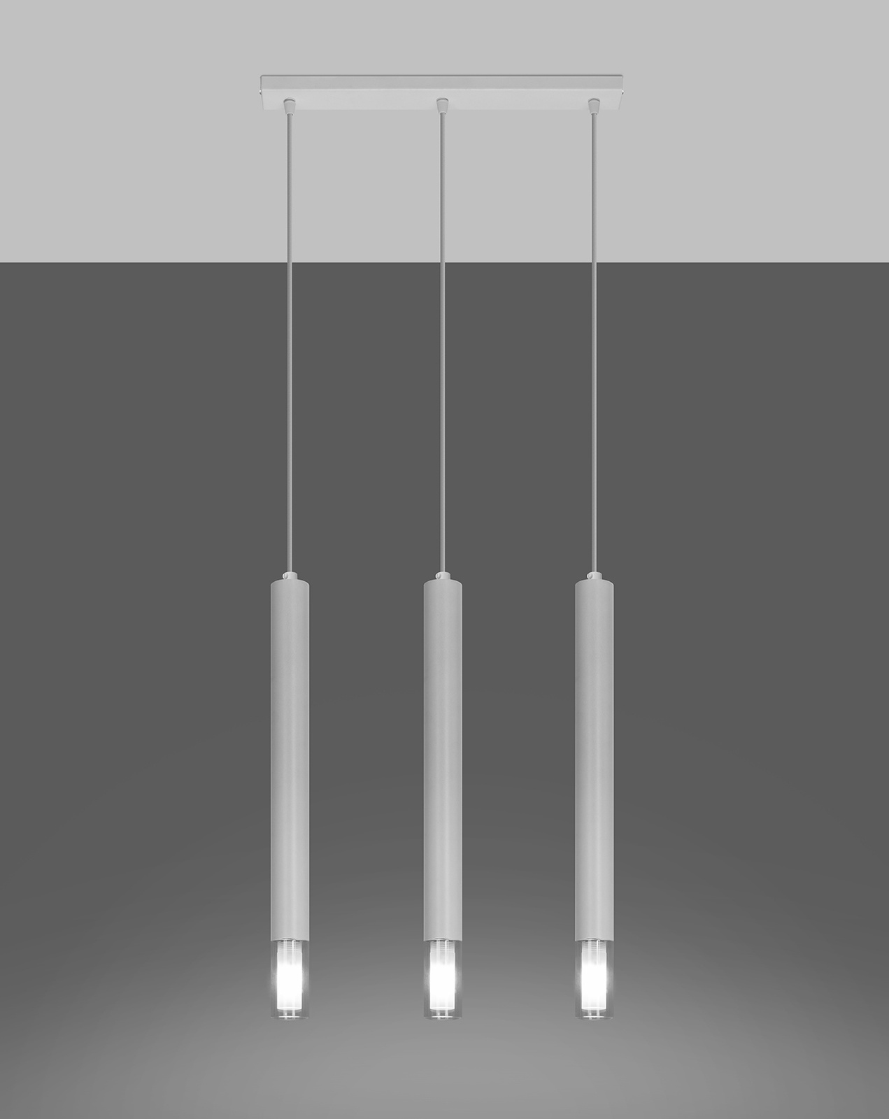 Lampa wisząca WEZYR 3 biała + 3x Żarówka LED G9 3000K Ciepła 4,5W 510lm