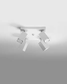 Plafon MERIDA 4 biały +4x Żarówka LED GU-10 3000K Ciepła 7W 620lm