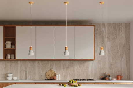 Lampa wisząca QUBIC szara + 1x Żarówka LED E27 4000K Zimna 7,5W 650lm