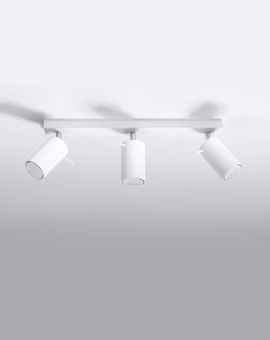 Plafon RING 3L biały + 3x Żarówka LED GU-10 3000K Ciepła 7W 620lm