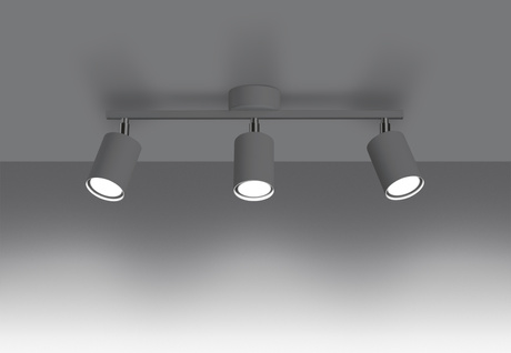 Plafon LEMMI 3 biały + 3x Żarówka LED GU-10 4000K Zimna 7W 530lm