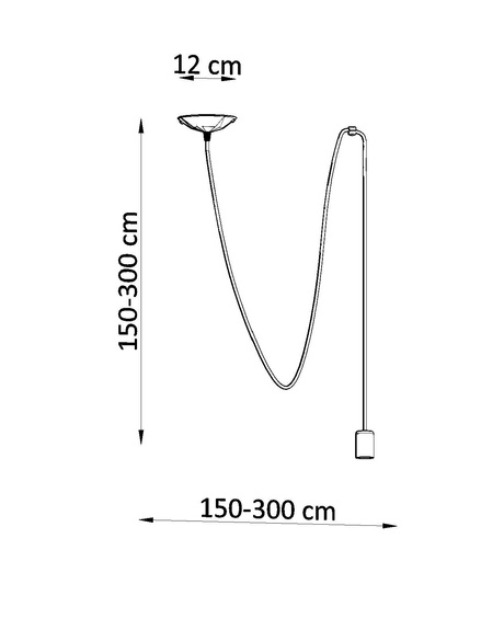 Lampa wisząca EDISON 1 LONG czarny + 1x Żarówka LED E27 4000K Zimna 7,5W 650lm