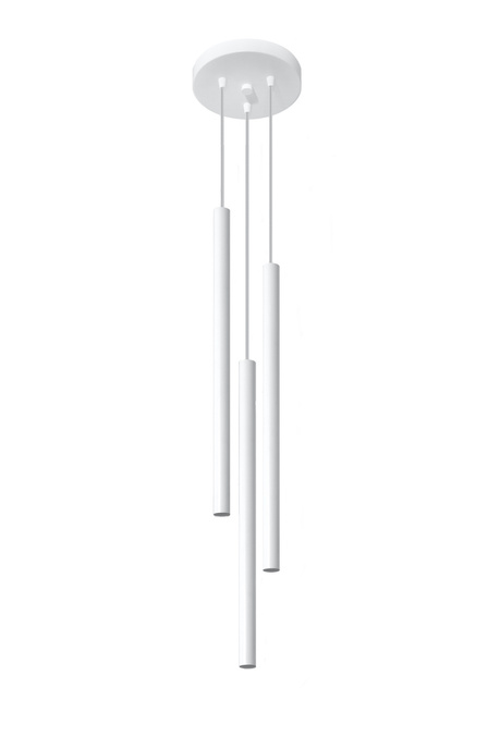 Lampa wisząca PASTELO 3P biała + 3x Żarówka LED G9 3000K Ciepła 3W 192lm