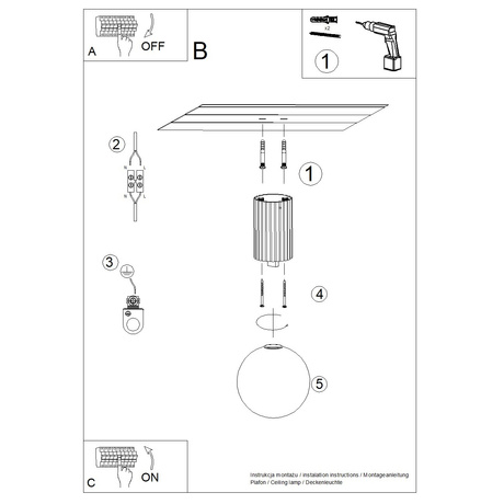 Plafon HALO beżowy IP44 + 1X Żarówka LED G9 3000K Ciepła 4,5W 450lm