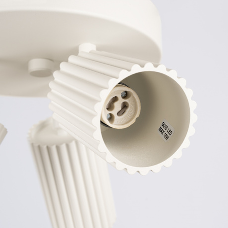 Plafon KARBON 3P beżowy + 3x Żarówka LED GU-10 3000K Ciepła 7W 510lm