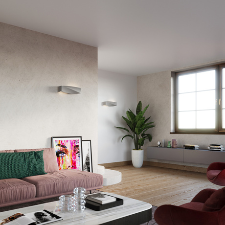 Kinkiet ceramiczny SIGMA szary + 1x Żarówka LED E27 3000K Ciepła 7,5W 620lm