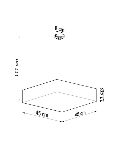 Lampa wisząca HORUS 45 CZARNA