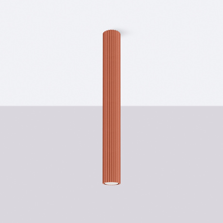 Plafon KARBON 60 ochra czerwona + 1x Żarówka LED GU-10 3000K Ciepła 7W 510lm