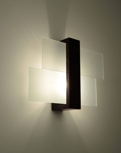 Kinkiet FENIKS 1 wenge + 1x Żarówka LED E27 4000K Zimna 7,5W 650lm