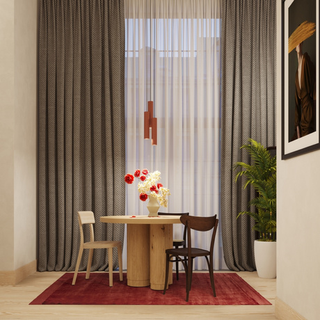 Lampa wisząca LAGOS 2 ochra czerwona + 2x Żarówka LED GU-10 3000K Ciepła 7W 510lm