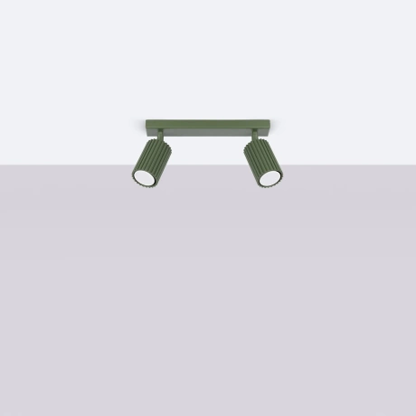 Plafon KARBON 2 zielony oliwkowy