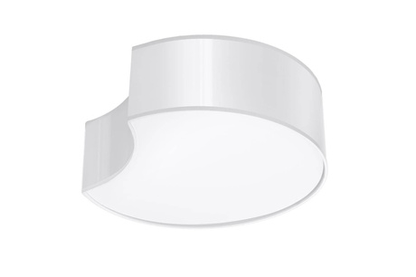 Plafon CIRCLE 1 biały + 2x Żarówka LED E27 4000K Zimna 7,5W 650lm