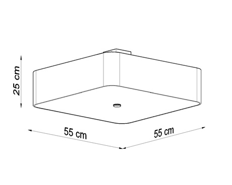 Plafon LOKKO 55 biały + 5x Żarówka LED E27 3000K Ciepła 7,5W 620lm