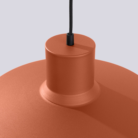 Lampa wisząca BILO ochra czerwona + 1x Żarówka LED E27 3000K 7W 760lm