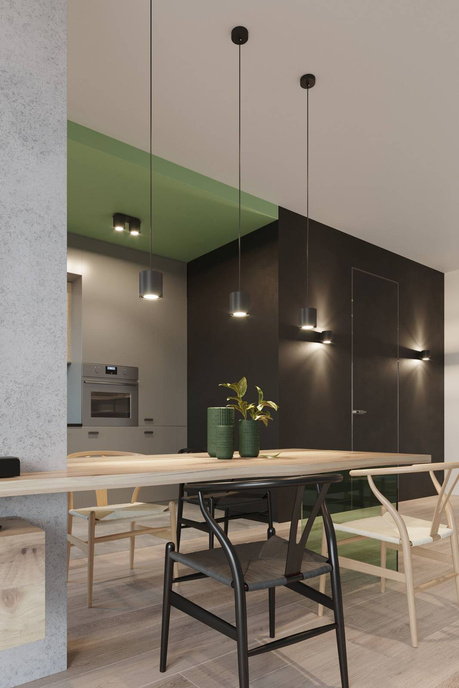 Kinkiet ORBIS czarny + 1x Żarówka LED G9 4000K Zimna 4,5W 530lm