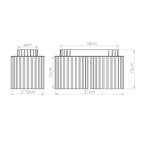 Plafon AURA 2 taupe GU10 + 2X Żarówka LED GU-10 4000K Zimna 7W 530lm