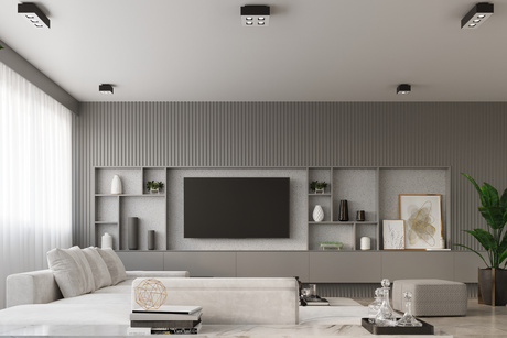 Plafon MONO 4 czarny + 4x Żarówka LED GU-10 4000K Zimna 7W 630lm