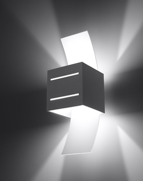 Kinkiet LORETO szary + 1x Żarówka LED G9 4000K Zimna 4,5W 530lm