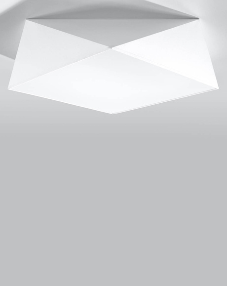 Plafon HEXA 45 BIAŁY + 3x Żarówka LED E27 3000K Ciepła 7,5W 620lm