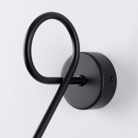 Kinkiet SUPEŁ czarny + 1X Żarówka LED E27 3000K 7W 760lm