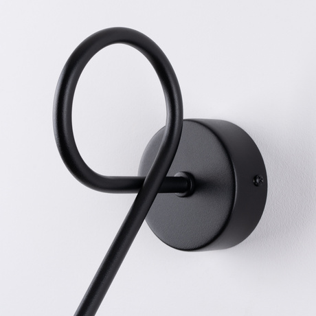 Kinkiet SUPEŁ czarny + 1X Żarówka LED E27 3000K 7W 760lm