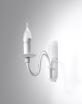 Kinkiet MINERWA biały + 1x Żarówka LED E14 3000K Ciepła 7,5W 620lm