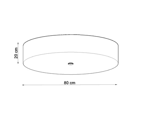 Plafon SKALA 80 biały + 6x Żarówka LED E27 3000K Ciepła 7,5W 620lm