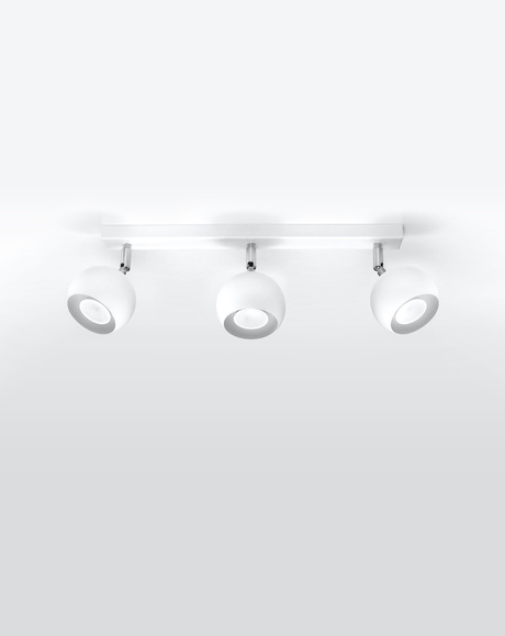 Plafon OCULARE 3 biały + 3x Żarówka LED GU-10 4000K Zimna 7W 630lm