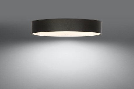 Plafon SKALA 80 czarny + 6x Żarówka LED E27 3000K Ciepła 7,5W 620lm