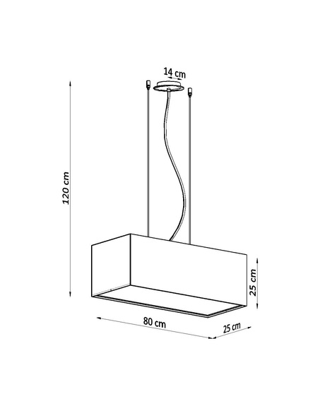 Żyrandol SANTA BIS 80 czarny 3x Żarówka LED E27 4000K Zimna 7,5W 650lm