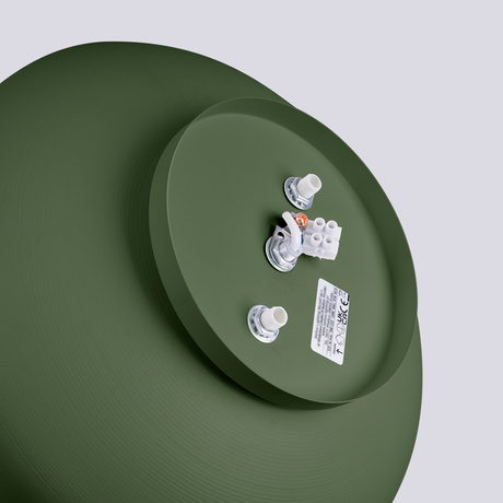 Plafon OMIQ zielony oliwkowy + 4X Żarówka LED E27 4000K Zimna 7,5W 690lm